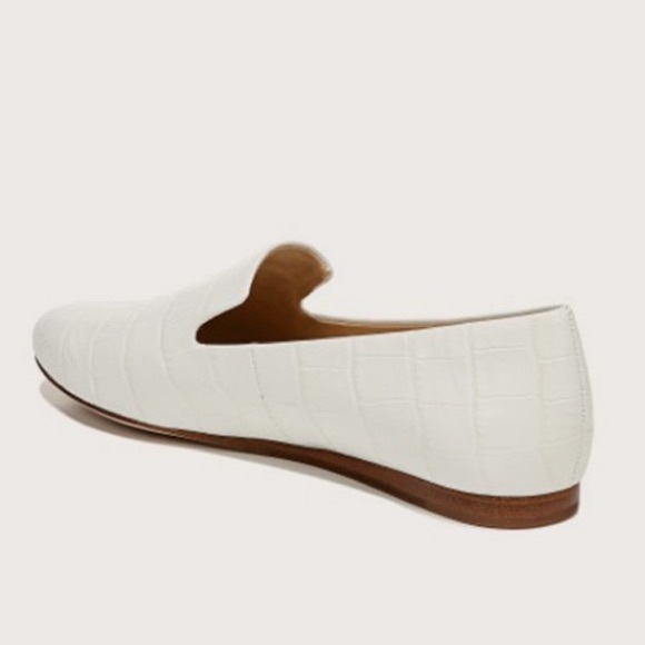 NWT Veronica Beard Griffin White Croc Embossed Slip On Loafer Size 7.5 - Picture 4 of 11